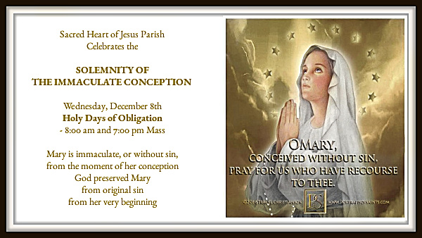 The Feast of the  Immaculate Conception