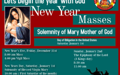 Mass Schedule for this Weekend